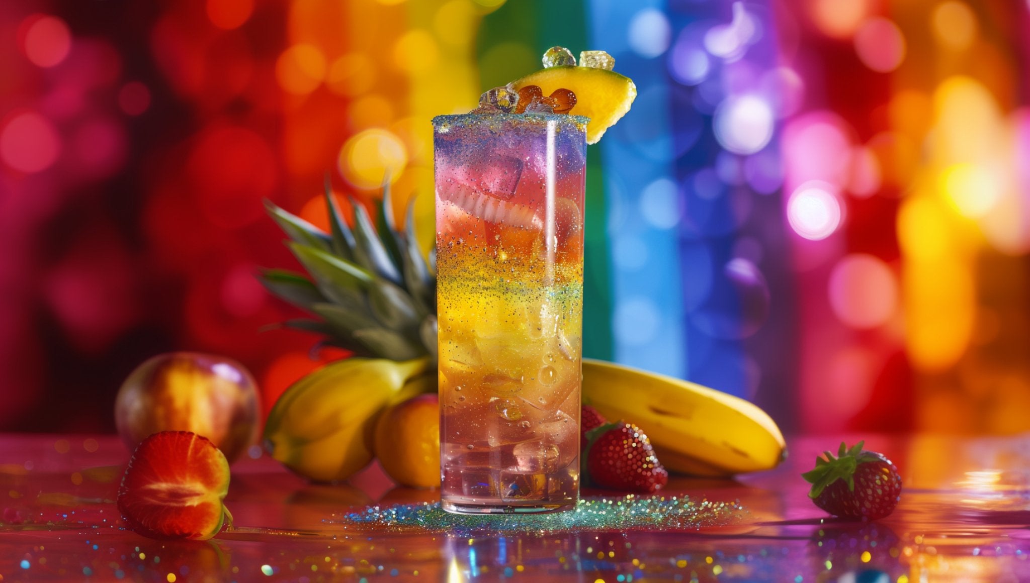 Pride Rainbow Paradise Cocktail