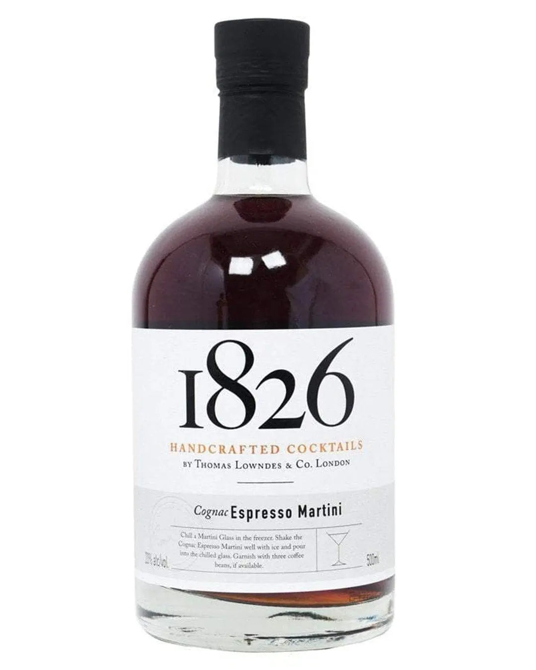 1826 Courvoisier Espresso Martini Handcrafted Premixed Cocktail, 50 cl Ready Made Cocktails