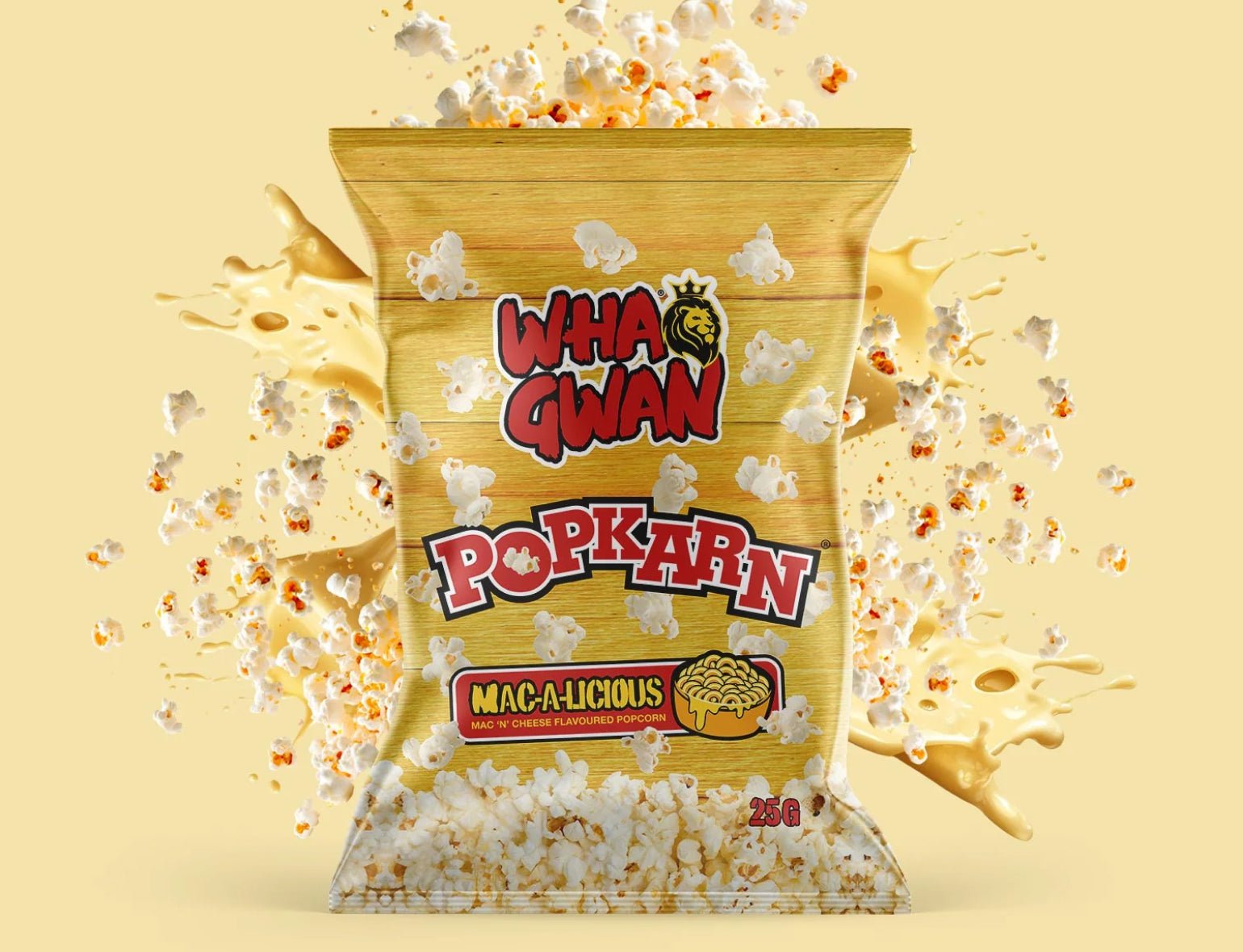 Wha Gwan Popkarn Mac-a-licious Popcorn Multipack, 18 x 25 g – The