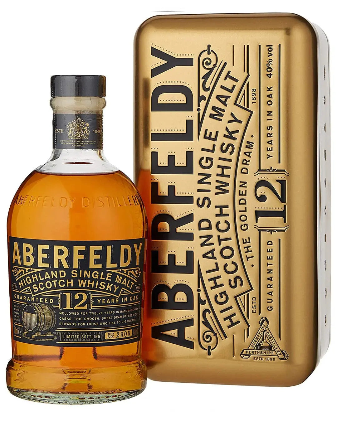 Aberfeldy 12 Year Old Gold Bar Gift Tin Whisky, 70 cl Whisky