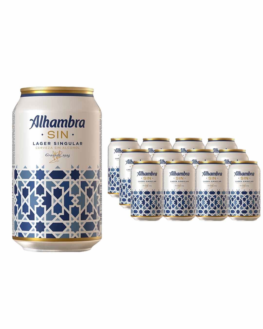 Alhambra Sin <0.7% Lager Singular Can Multipack, 12 x 330 ml beer