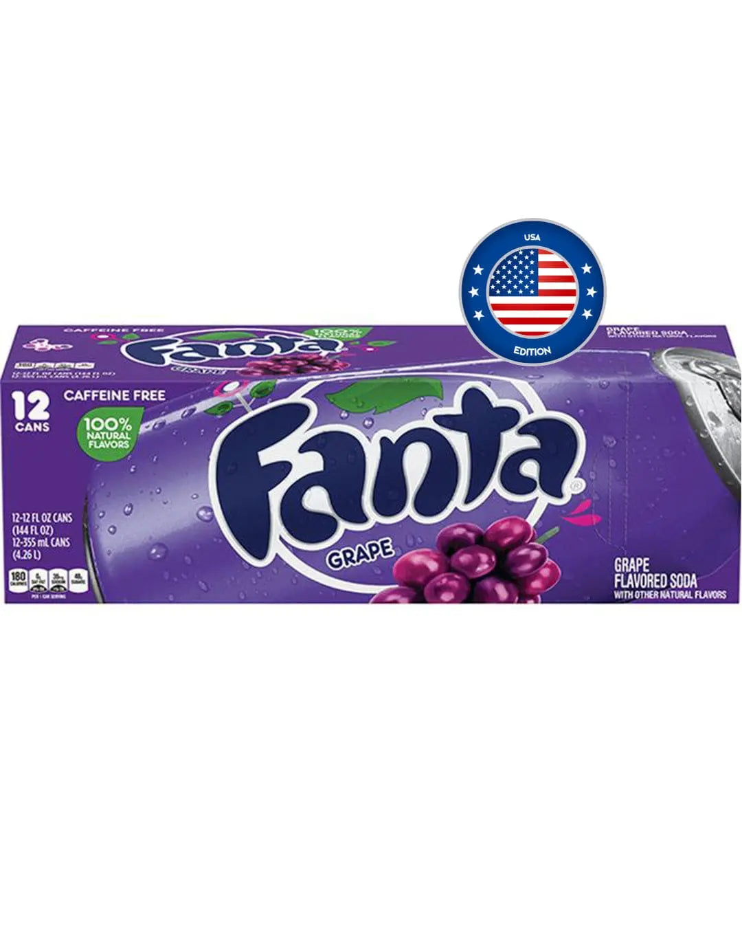 American Fanta Grape Soda Multipack, 12 x 355 ml Soft Drinks & Mixers