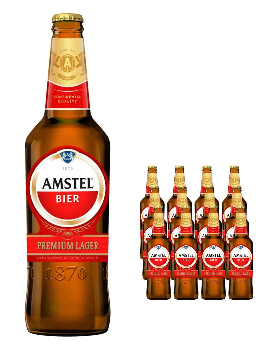 Amstel Lager Beer Bottle Multipack, 12 x 650 ml Beer