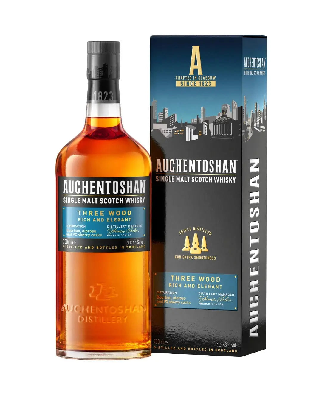 Auchentoshan 3 Wood Whisky, 70 cl Whisky 5010496005514