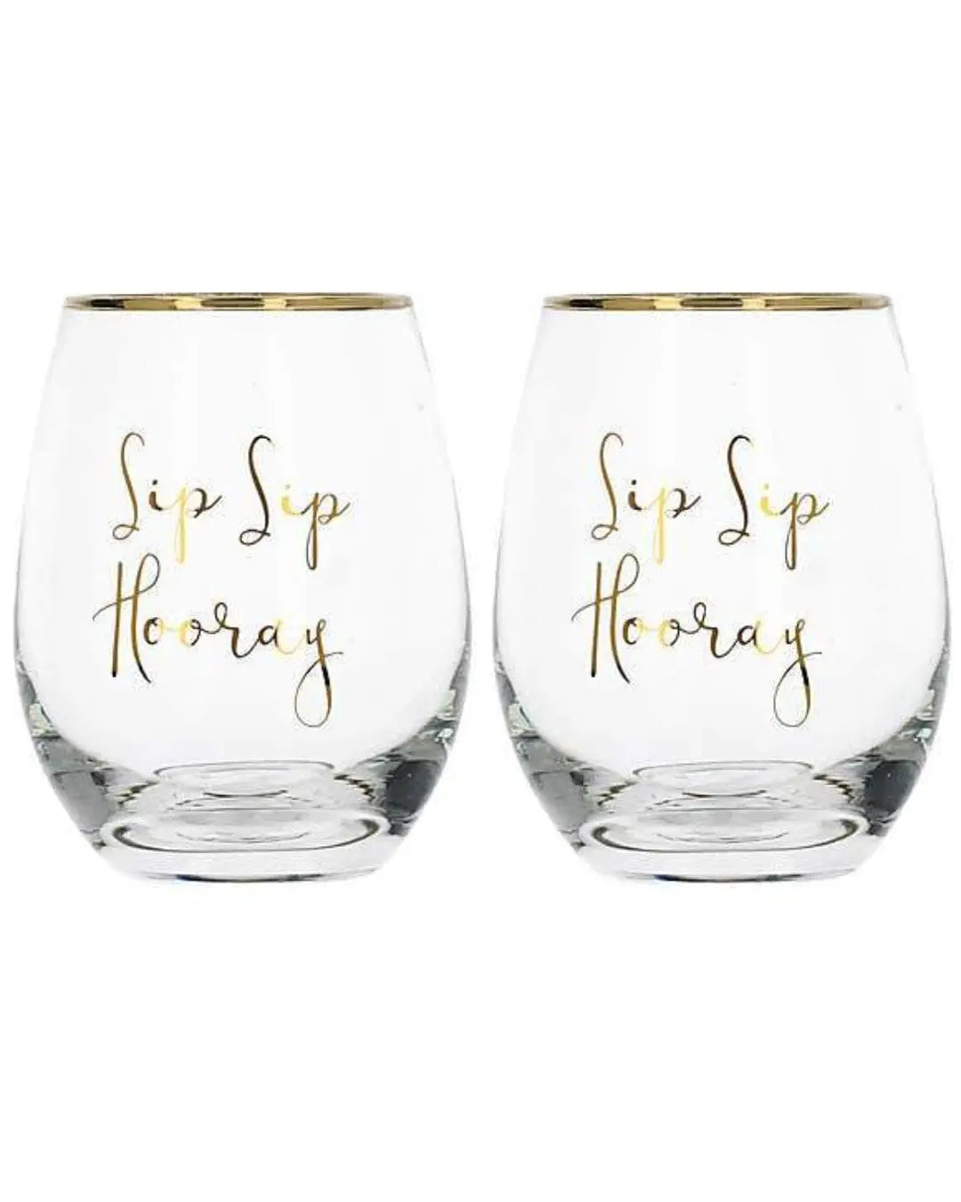 Ava & I Wine Glass Sip Sip Hooray Set Of 2 Tableware 5050993310612