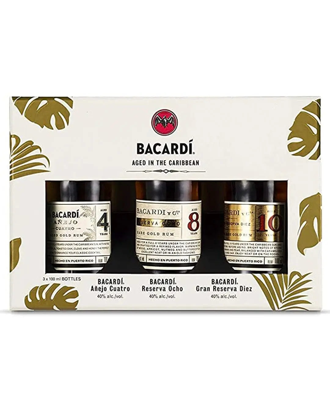 Bacardi Aged Premium Rum Discovery 4, 8 & 10 Year Old Rum Gift Pack, 10 cl Spirit Miniatures
