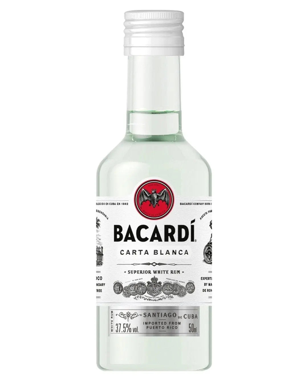 Bacardi Carta Blanca Rum Miniature, 5 cl Spirit Miniatures 5010677012348