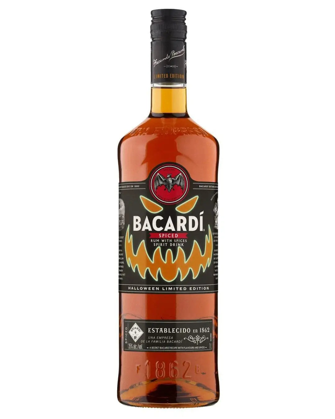 Bacardi Limited Edition Halloween Glow In The Dark Spiced Rum, 70 cl Rum 7610113016848