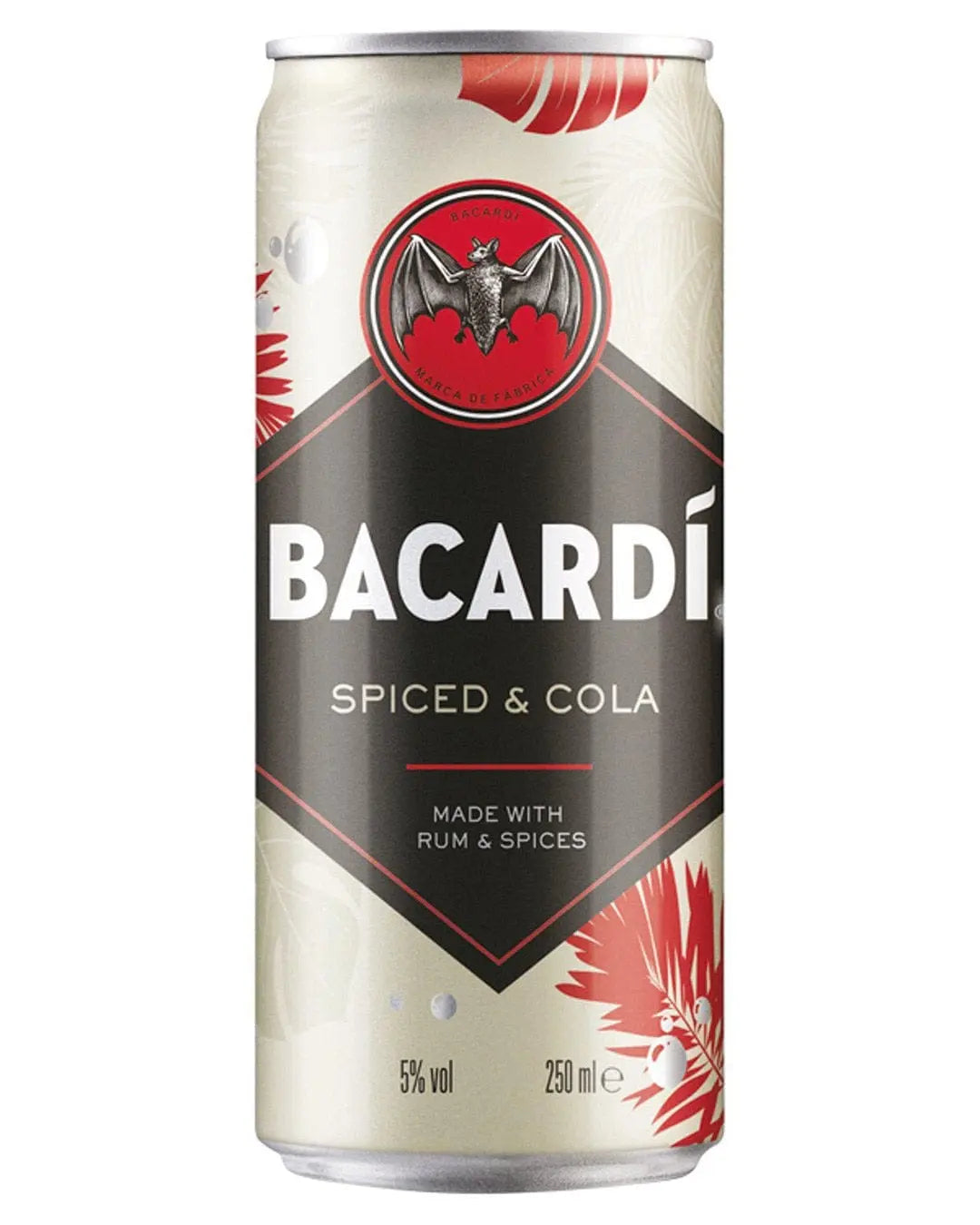 Bacardi Spiced Rum & Cola Premixed Cocktail Can, 250 ml Ready Made Cocktails