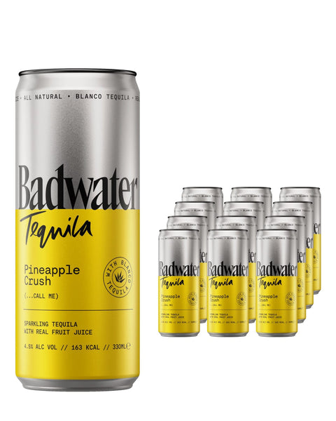 Badwater Tequila Pineapple Crush Premixed Multipack, 12 x 330 ml
