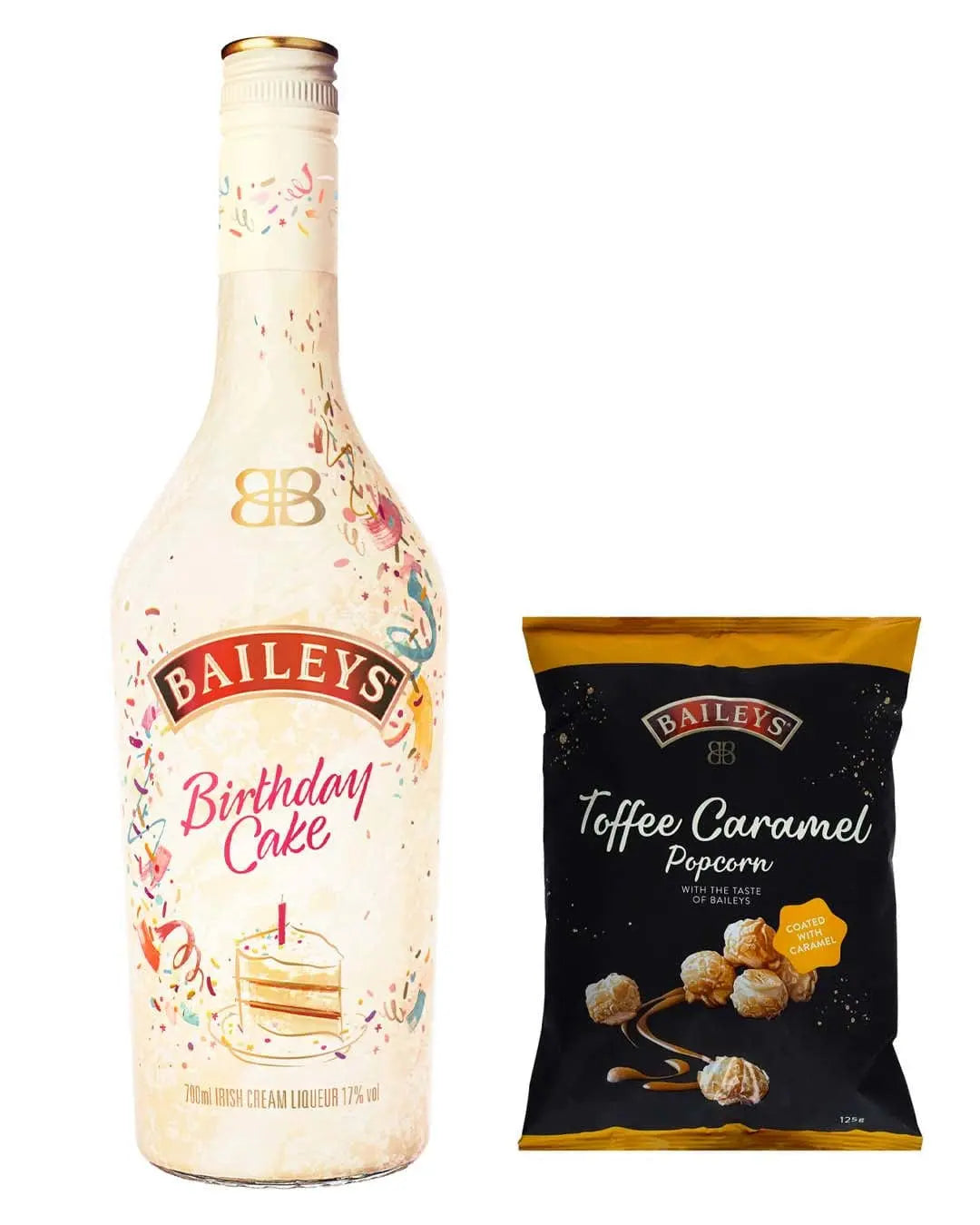 Baileys Birthday Cake & Baileys Toffee Caramel Popcorn Bundle, 70 cl Liqueurs & Other Spirits