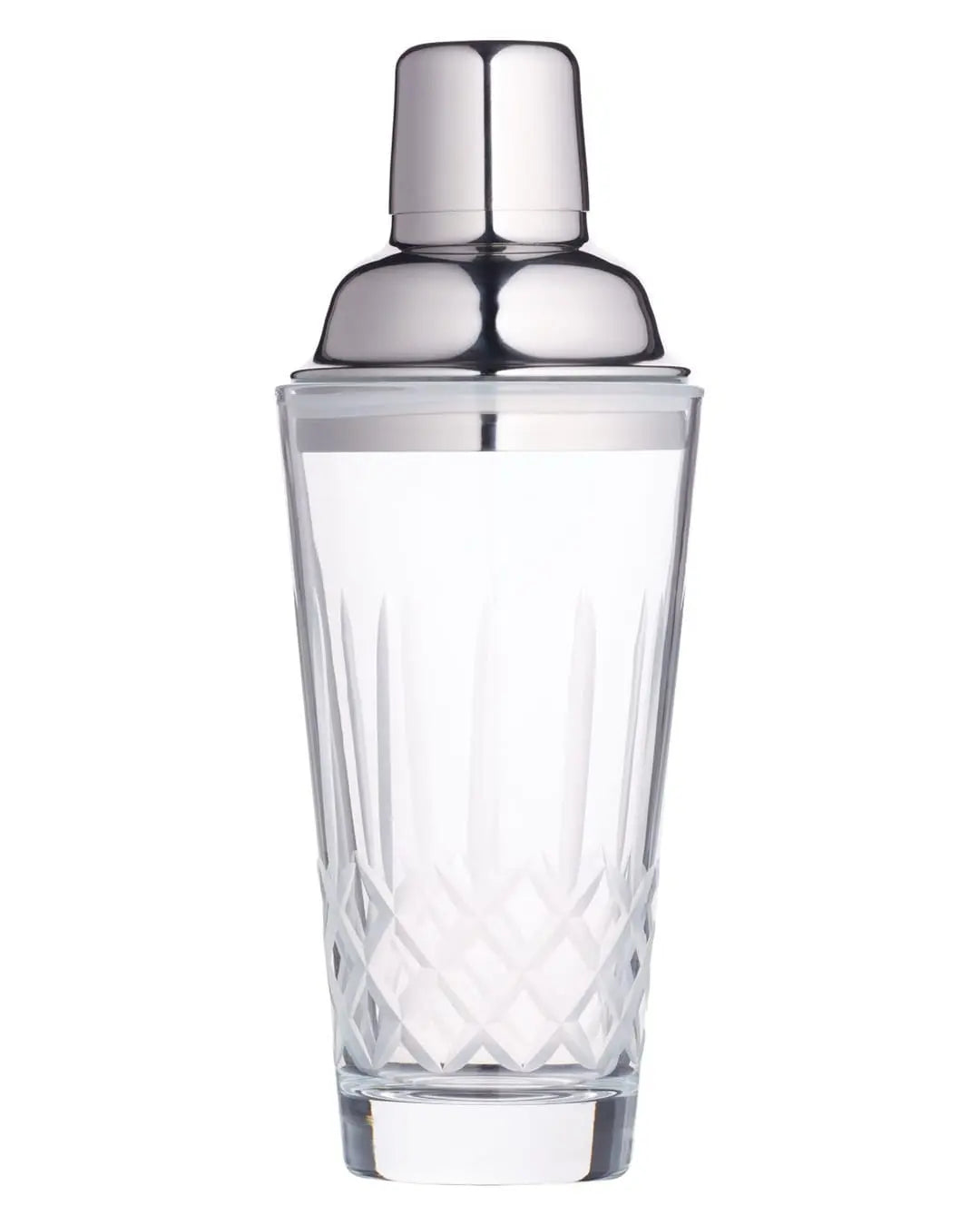 BarCraft Cut-Glass Cocktail Shaker with Stainless Steel Strainer, 350 ml Barware