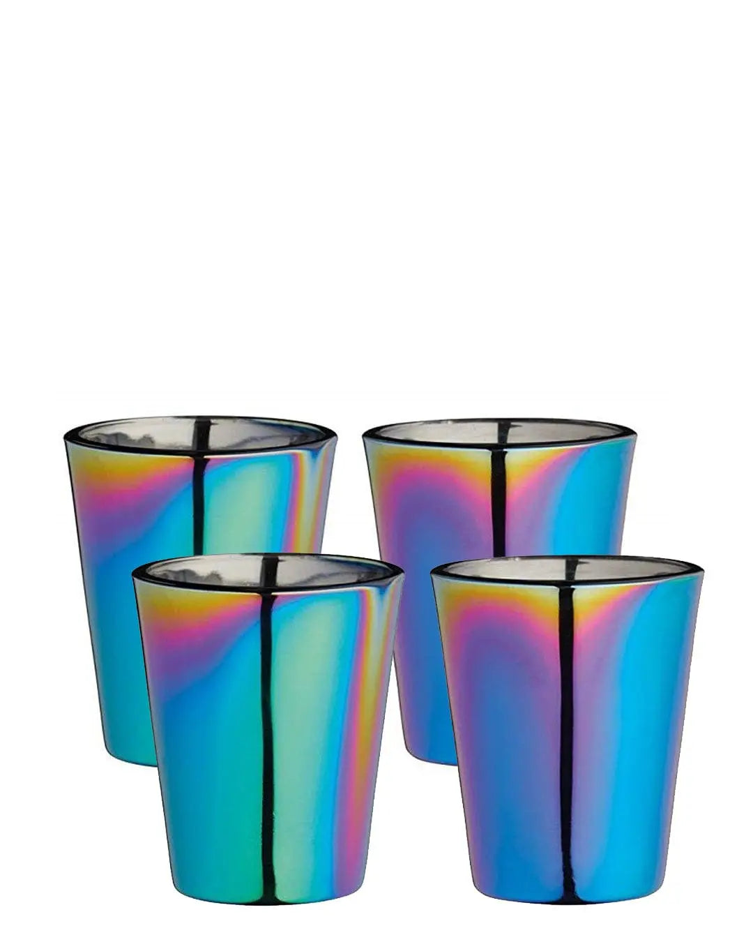 BarCraft Metallic Rainbow Iridescent Small Shot Glasses Tableware