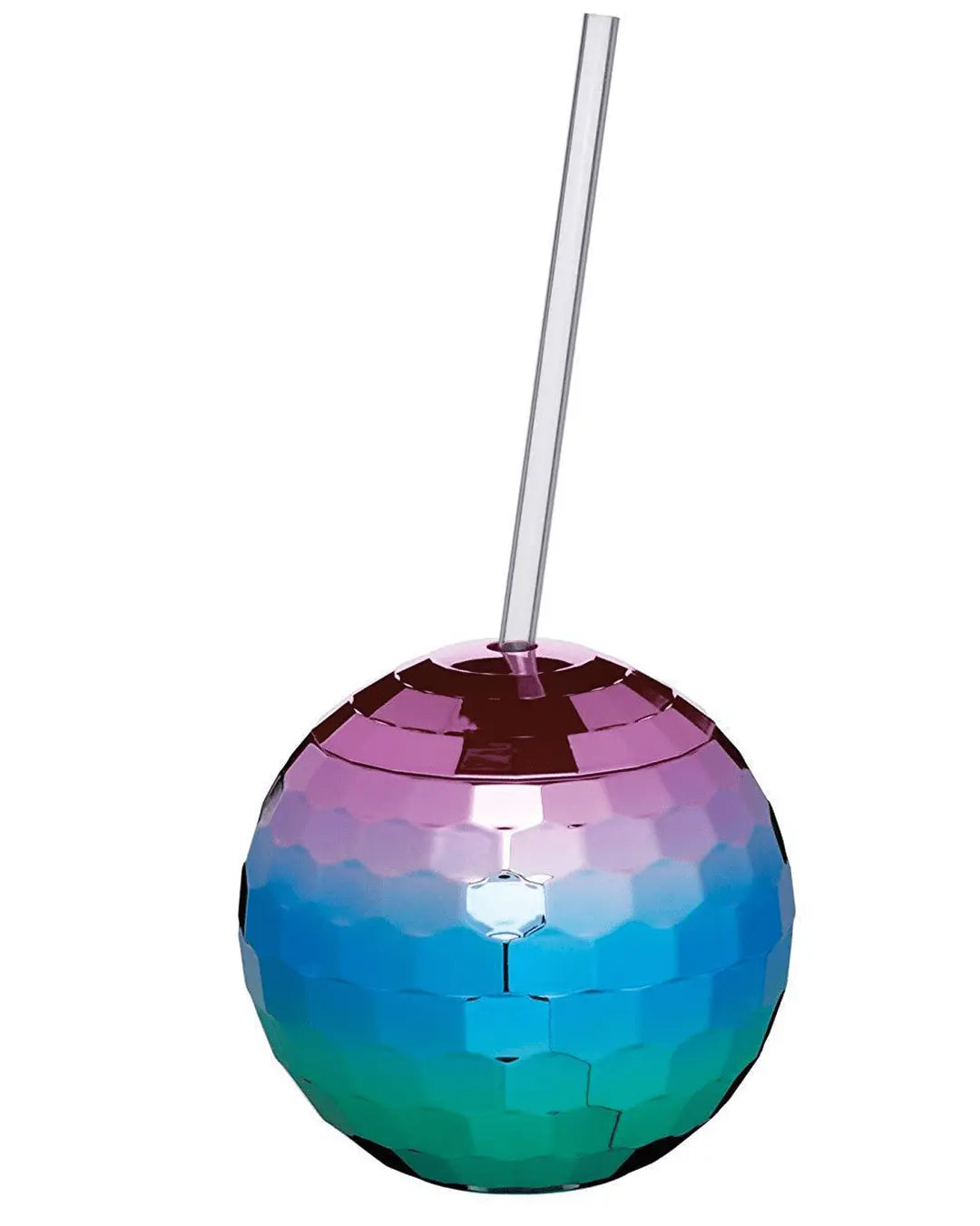 BarCraft Rainbow Disco Drinks Jar With Straw Tableware