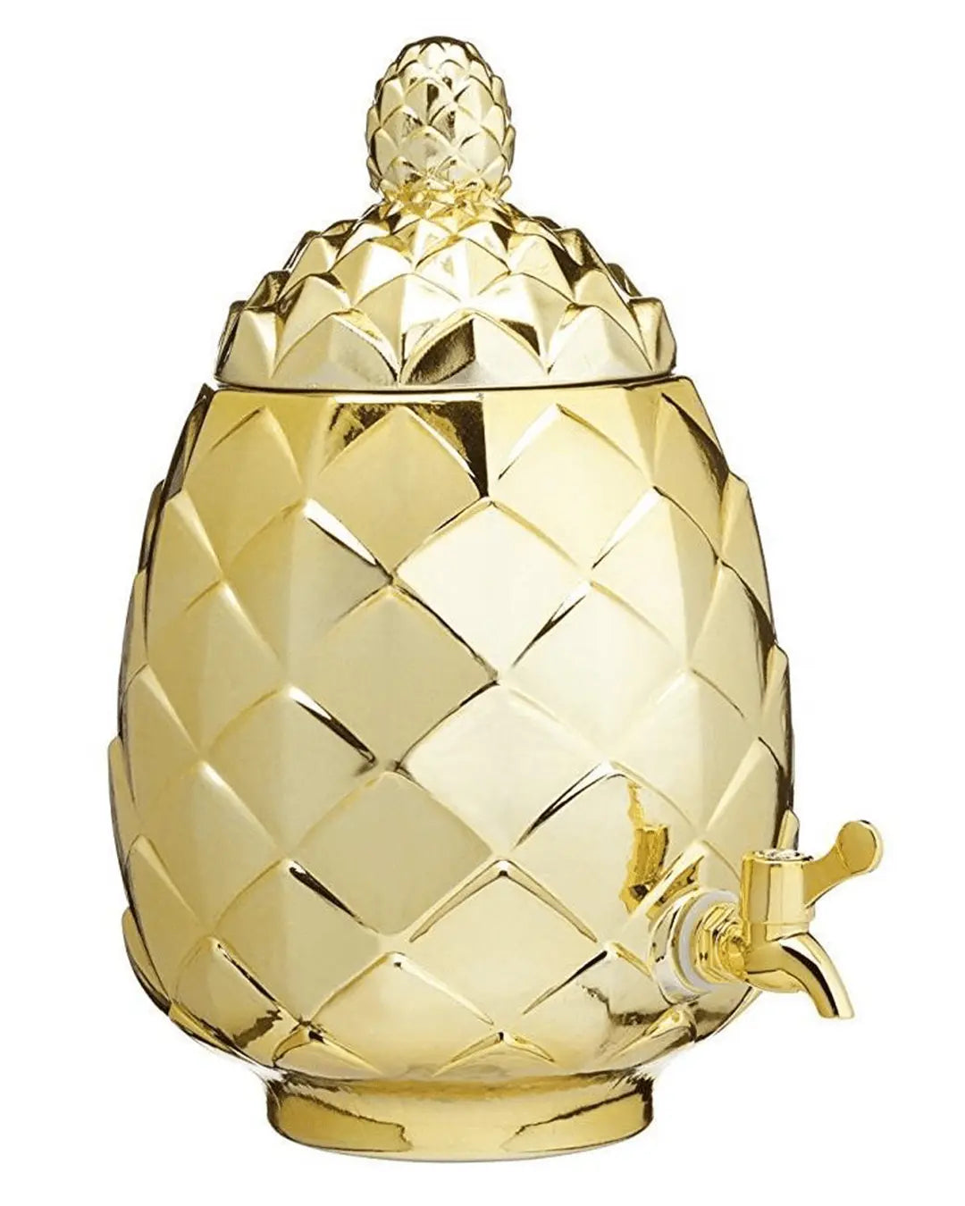 BarCraft Tropical Chic Glass Pineapple Drinks Dispenser, 6 L Tableware