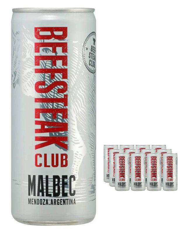 Beefsteak Club Malbec Can Multipack, 12 x 250 ml red-wine