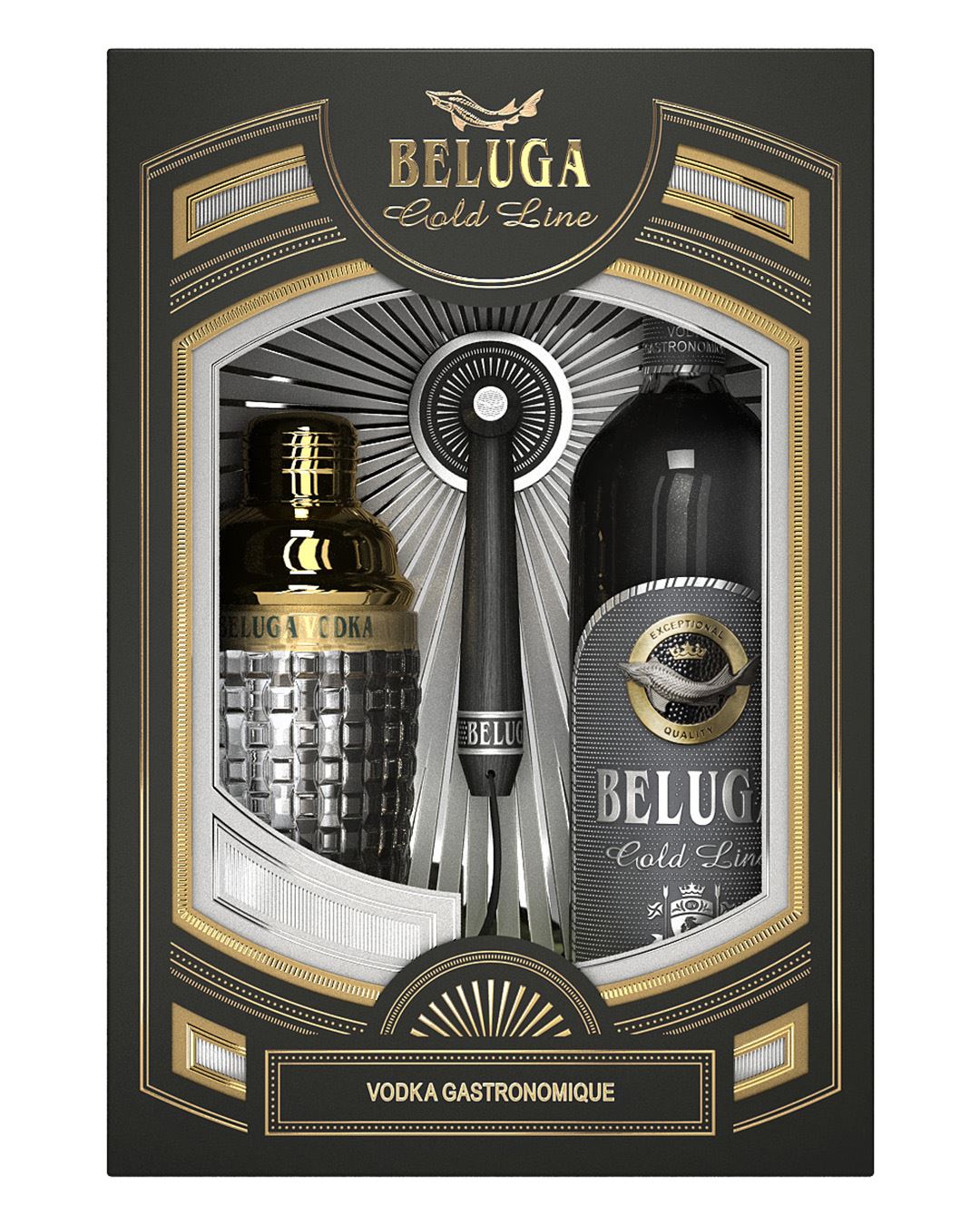 Beluga Gold Line Cocktail Shaker Giftset, 70 cl vodka