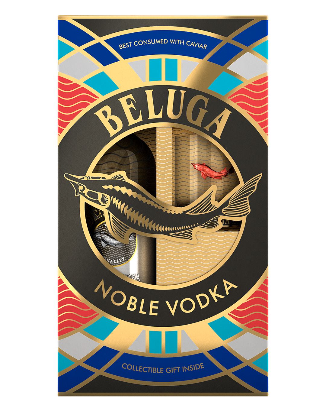 Beluga Noble Vodka Glass Giftset, 70 cl vodka