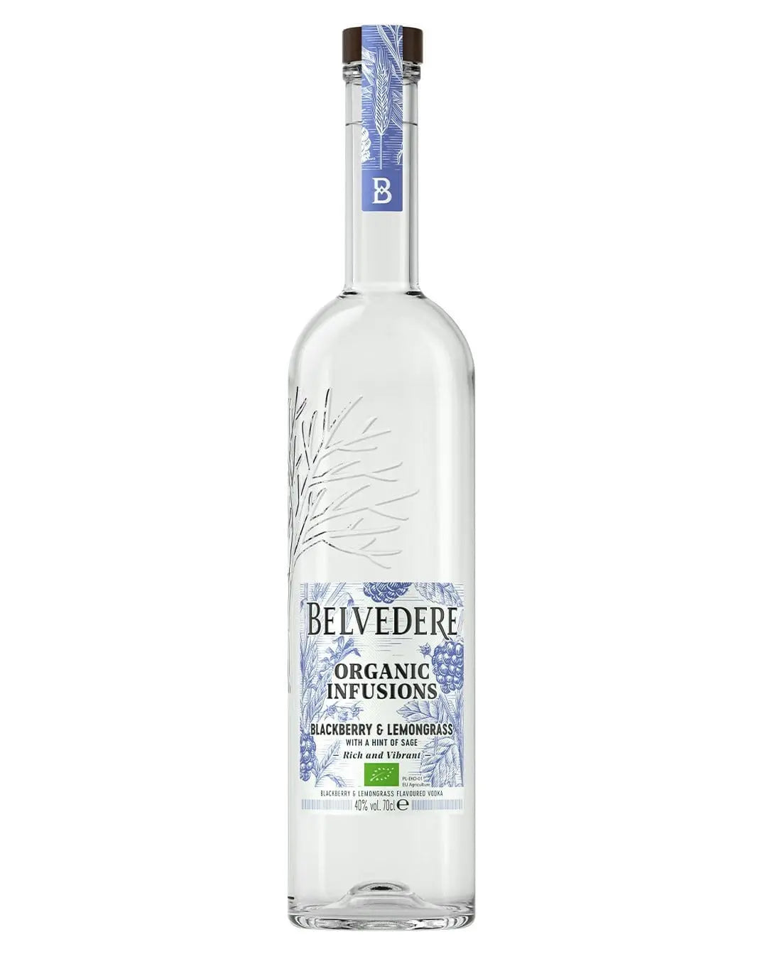 Belvedere Organic Infusions Blackberry & Lemongrass Vodka, 70 cl Vodka