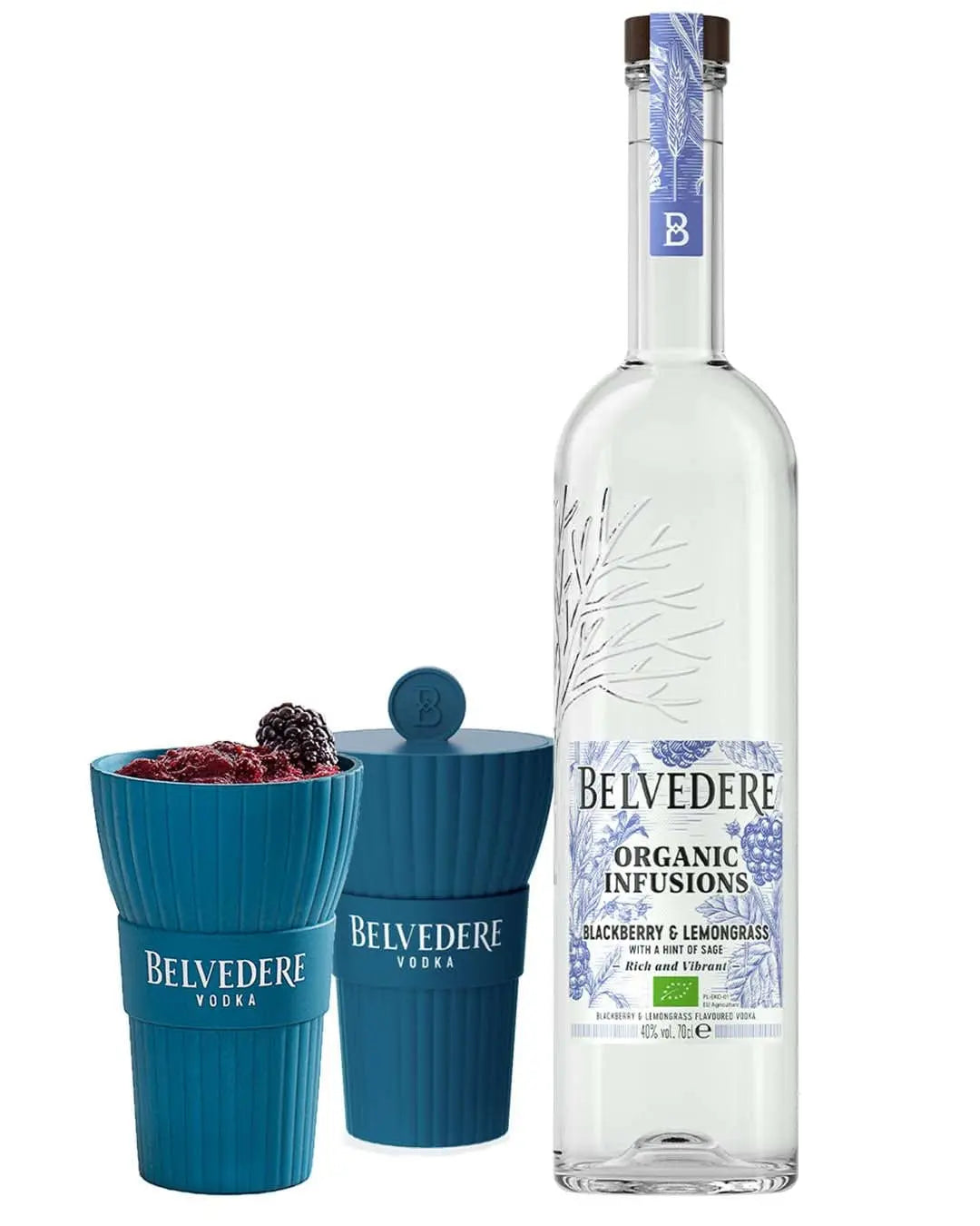 Belvedere Organic Infusions Blackberry & Lemongrass Vodka, 70 cl WITH FREE GIFT Vodka