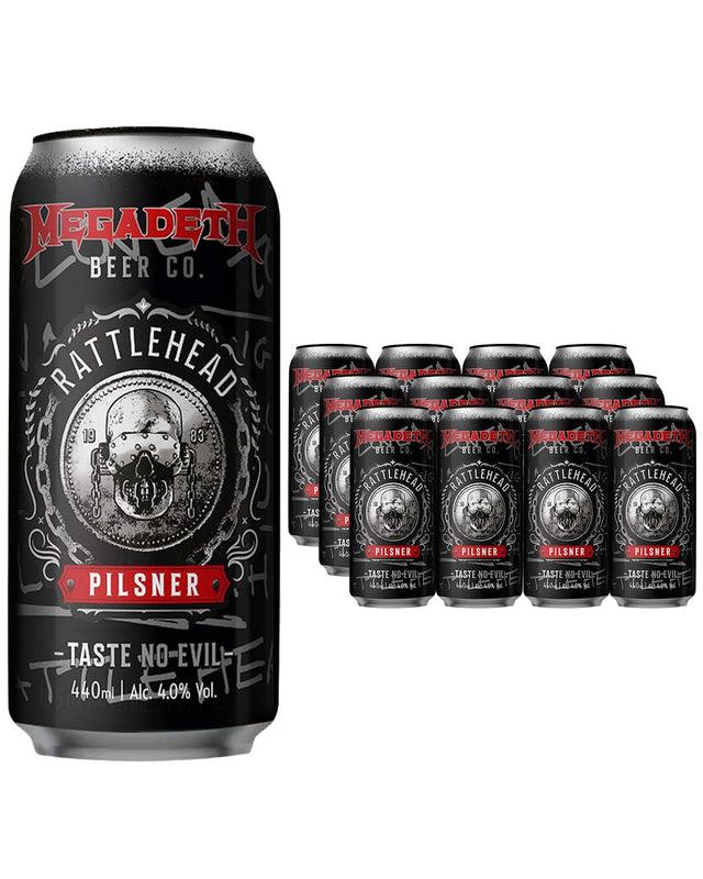 Black Sheep x Megadeth Rattlehead Pilsner Multipack, 12 x 440 ml beer
