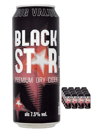 Black Star Cider Cans Multipack, 24 x 500 ml Cider