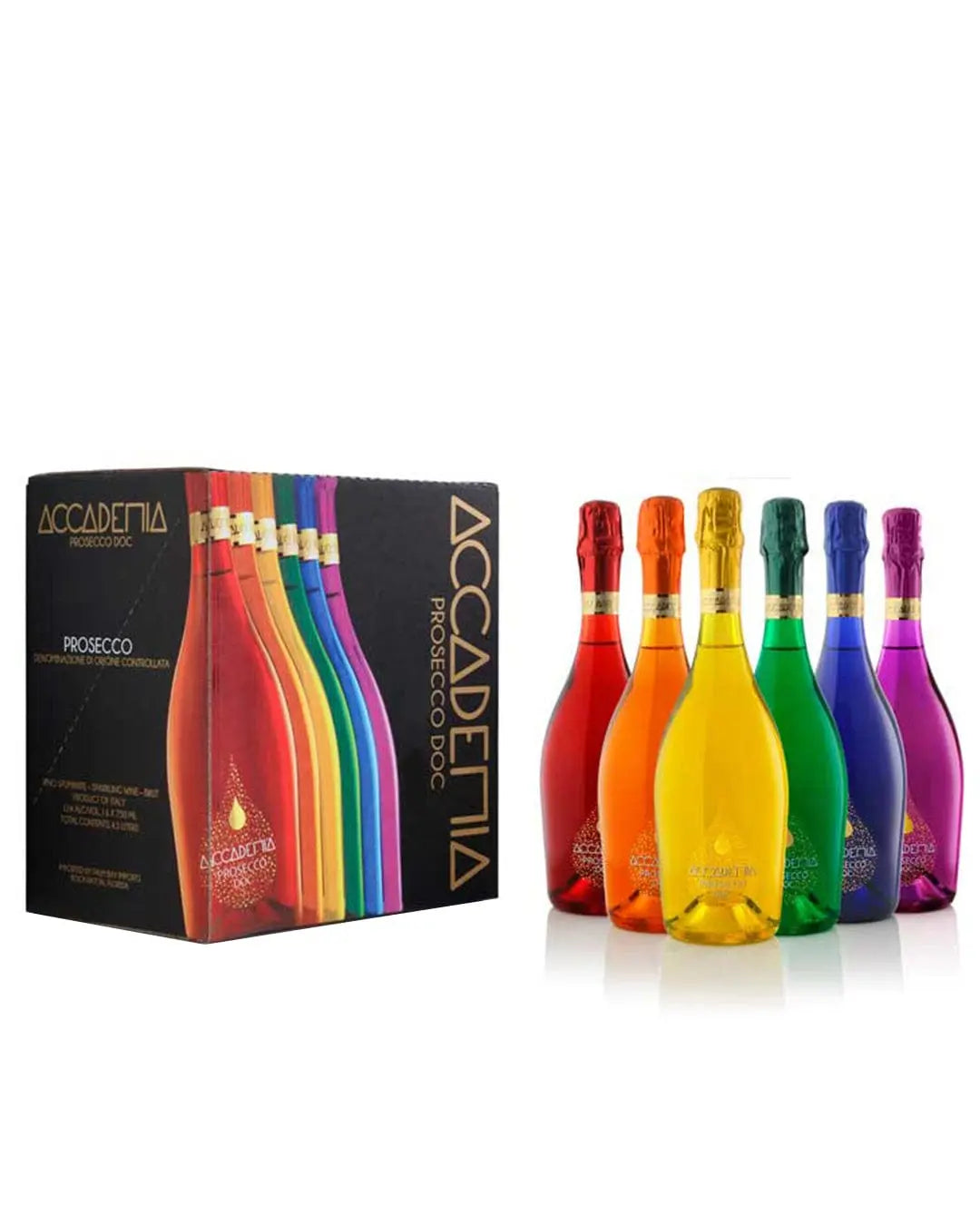 Bottega Accademia Prosecco Rainbow Mixed Case, 6 x 75 cl Champagne & Sparkling