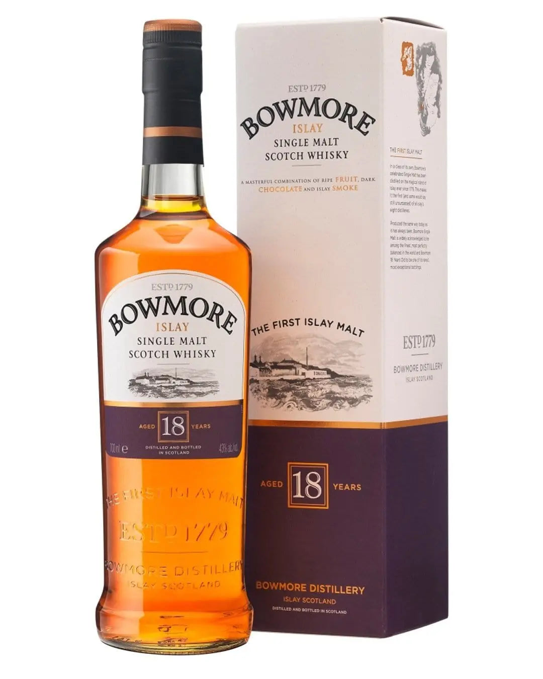 Bowmore 18 Year Old Islay Whisky, 70 cl Whisky 5010496001400