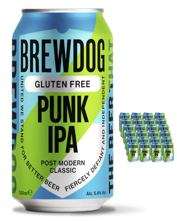 Brewdog Gluten Free Punk IPA Beer Can Multipack, 24 x 330 ml Beer 05056025462137