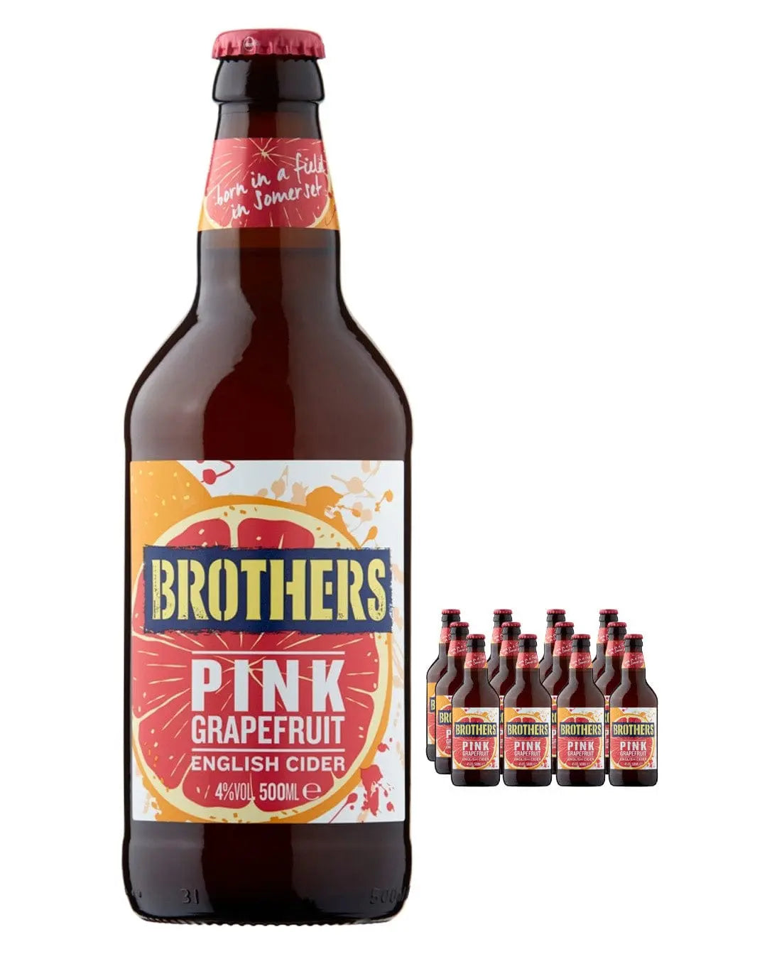 Brothers Pink Grapefruit Cider Multipack, 12 x 500 ml Cider