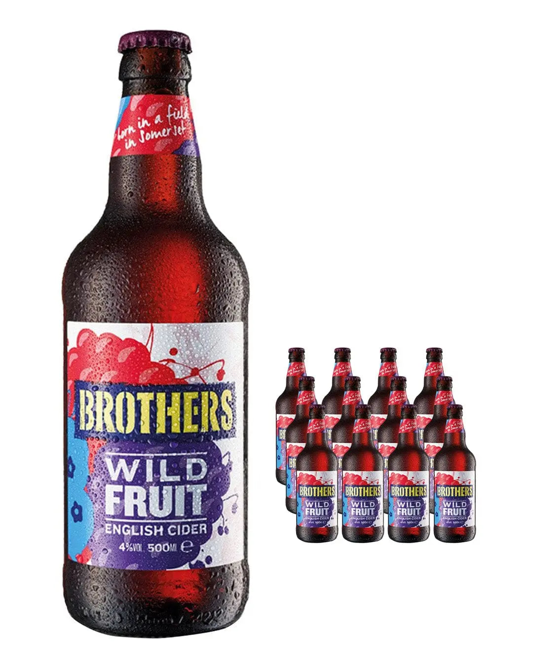 Brothers Wild Fruit Premium Cider Multipack, 12 x 500 ml BBE 07/07/2023 Cider