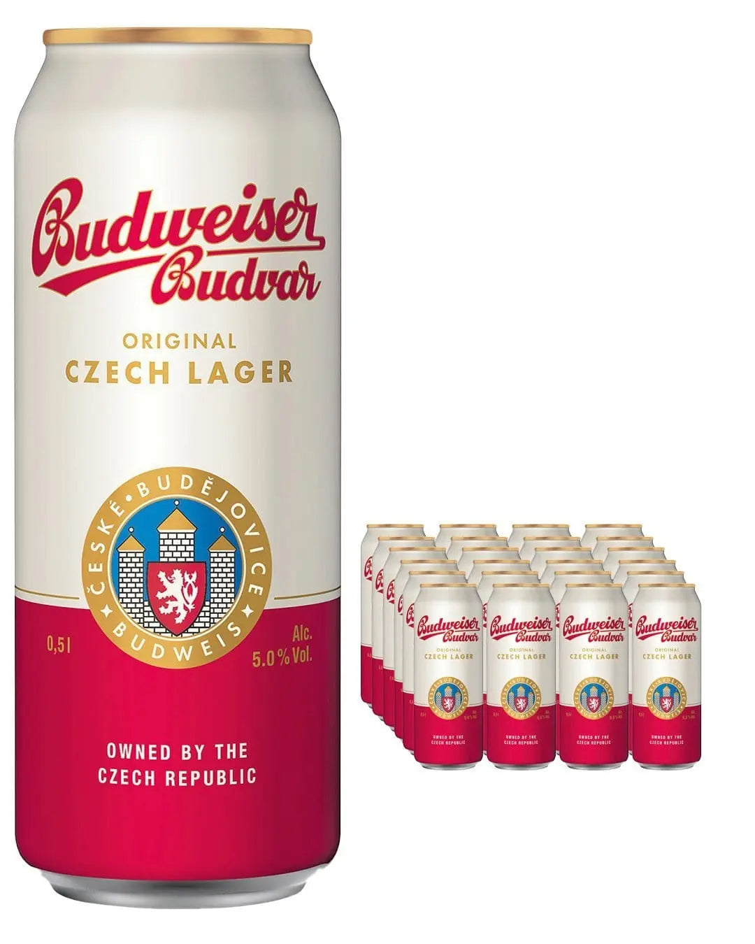 Budweiser Budvar Czech Pilsner, 24 x 500 ml Beer 8594403416107