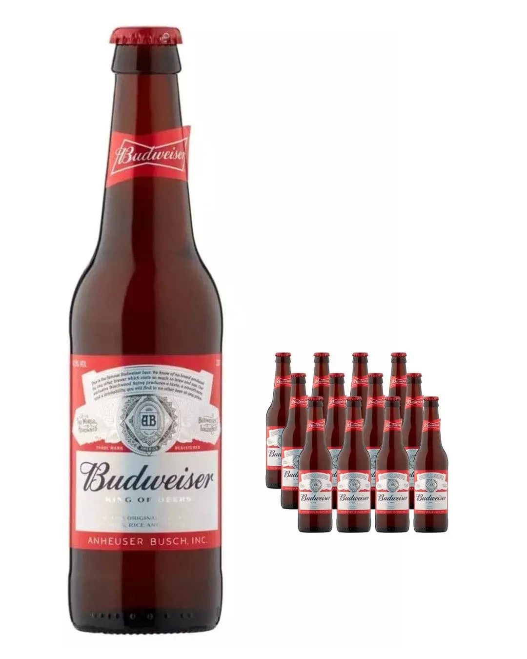 Budweiser Premium Lager Bottle Multipack, 12 x 300 ml Beer