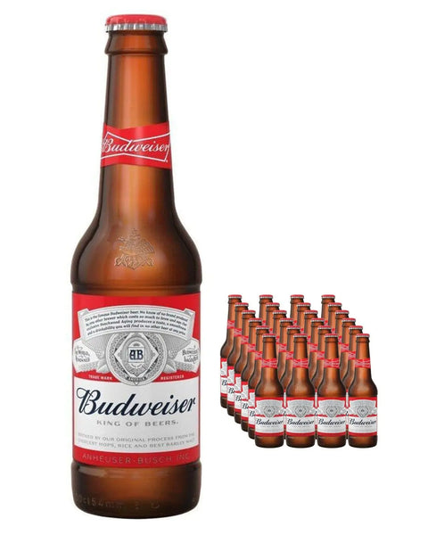 Budweiser Premium Lager Bottle Multipack, 24 x 300 ml – The Bottle