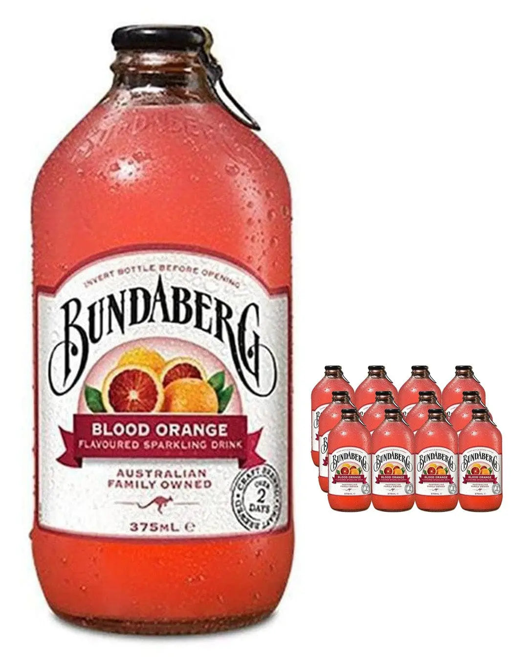 Bundaberg Blood Orange Multipack, 12 x 375 ml Soft Drinks & Mixers 19311493003224