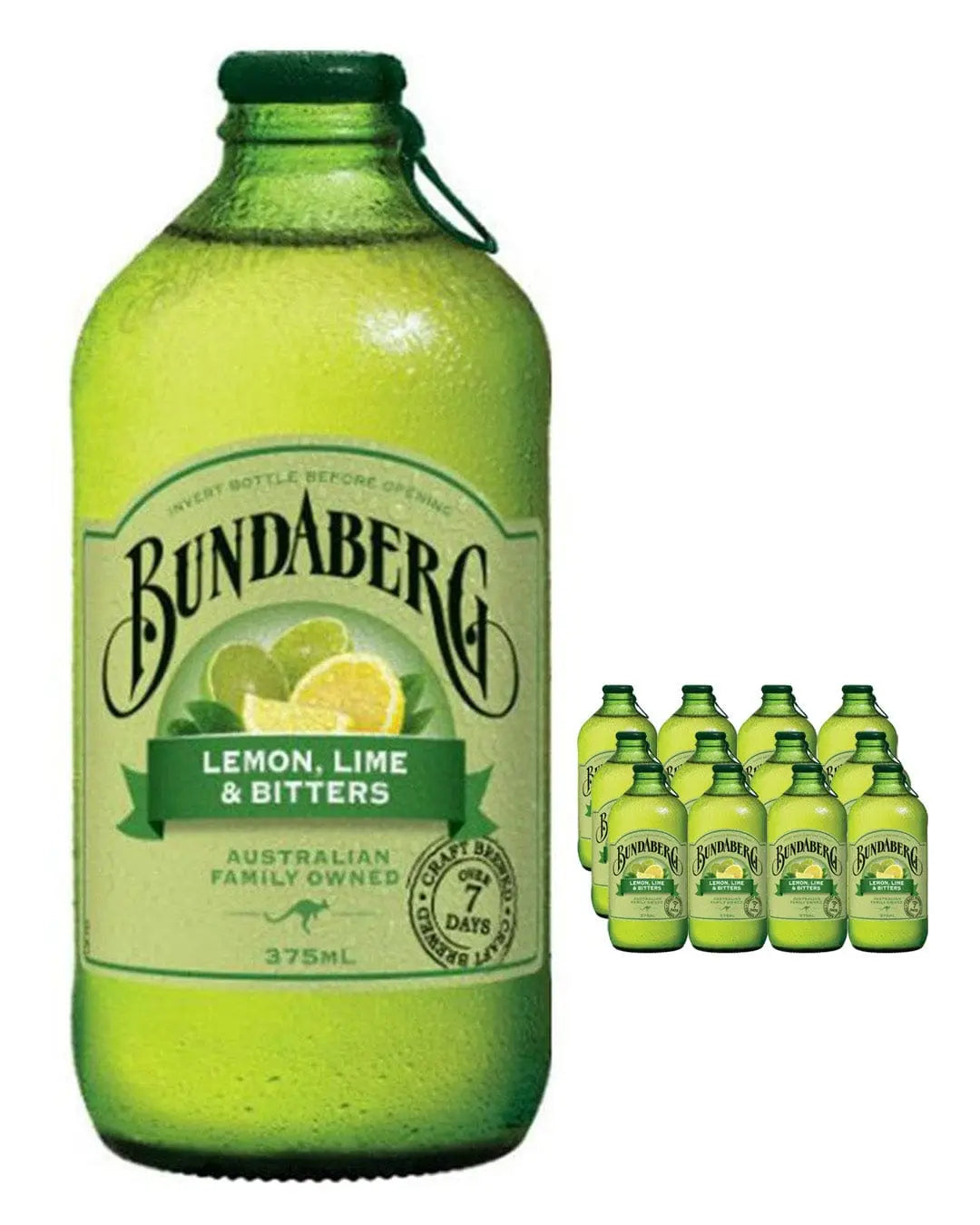 Bundaberg Lemon, Lime & Bitters Multipack, 12 x 375 ml Soft Drinks & Mixers