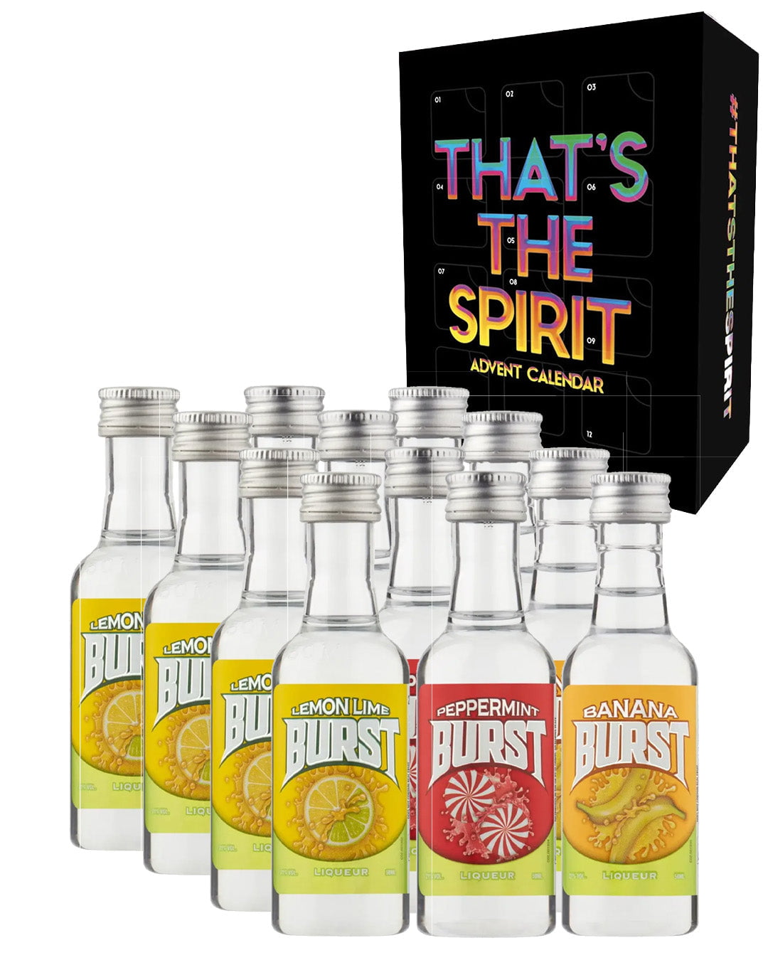Burst Liqueur Advent Calendar, 12 x 5 cl Spirit Miniatures