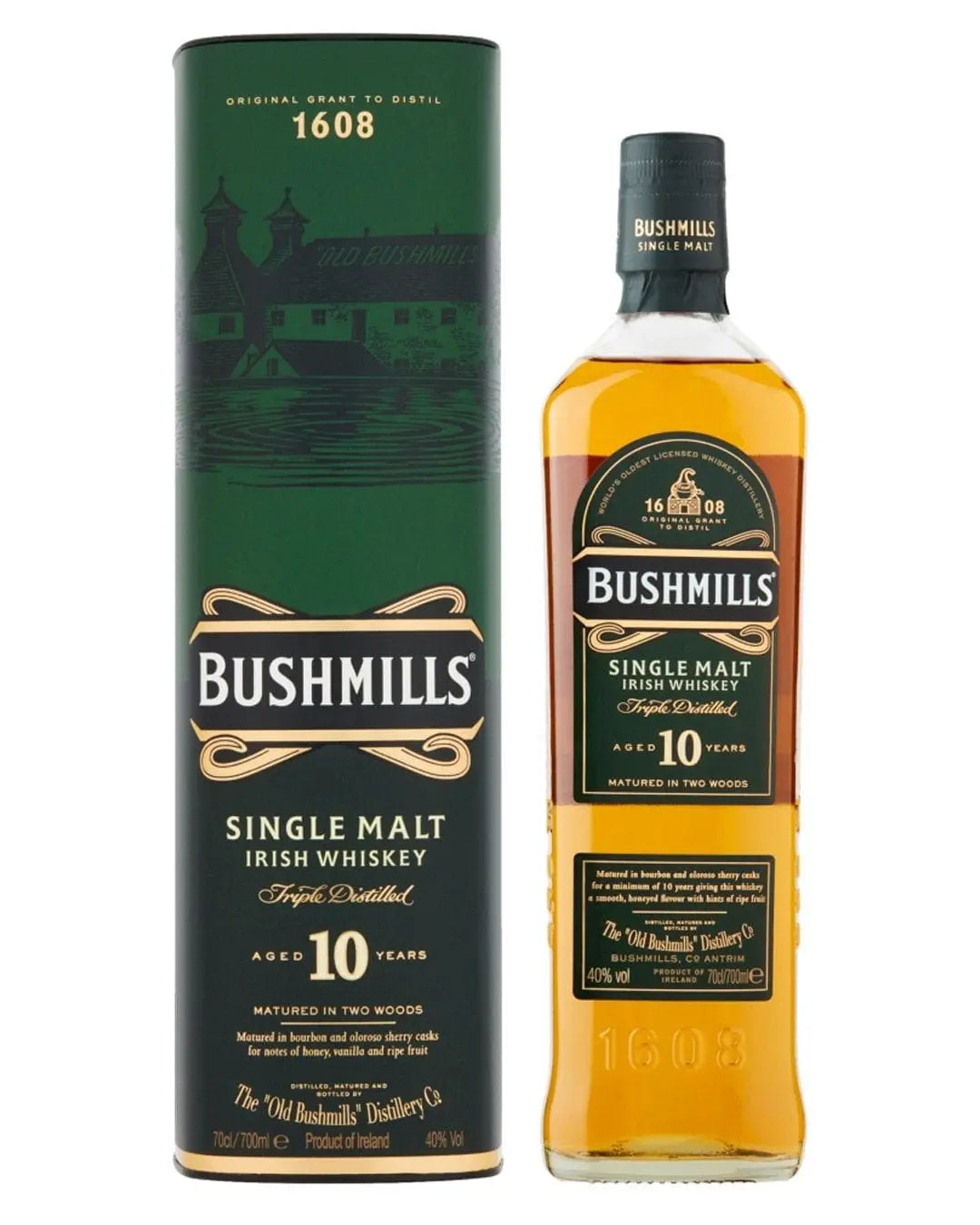 Bushmills 10 Year Old Whiskey, 70 cl Whisky 5055966820037