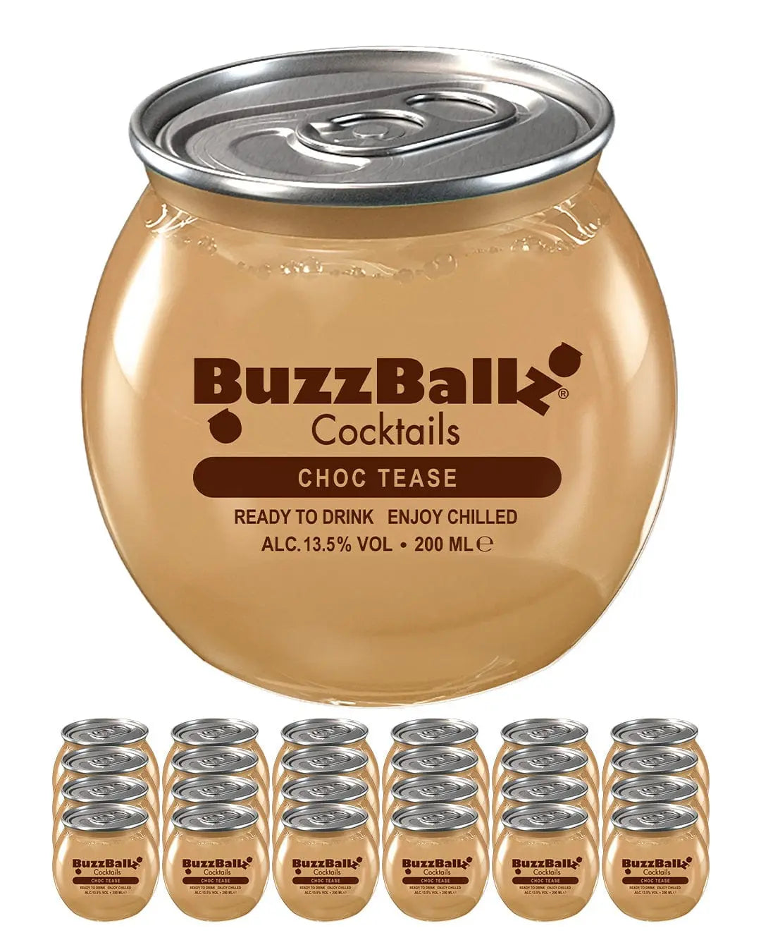 BuzzBallz Choc Tease Cocktail Multipack, 24 x 200 ml Ready Made Cocktails