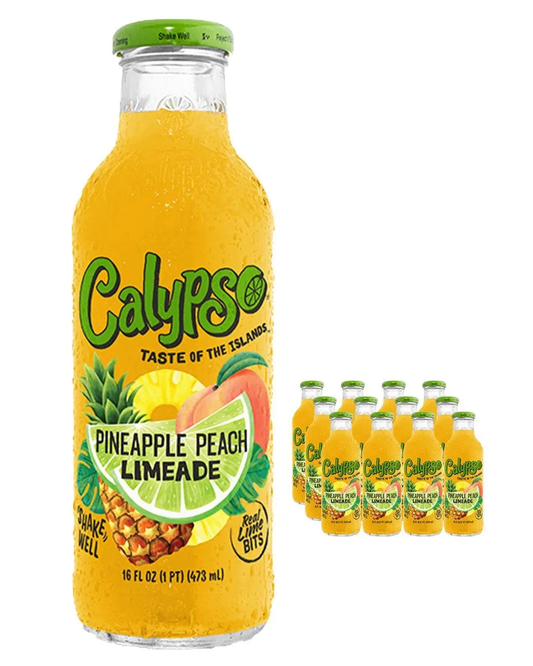Calypso Pineapple Peach Limeade Multipack, 12 x 591 ml Soft Drinks & Mixers