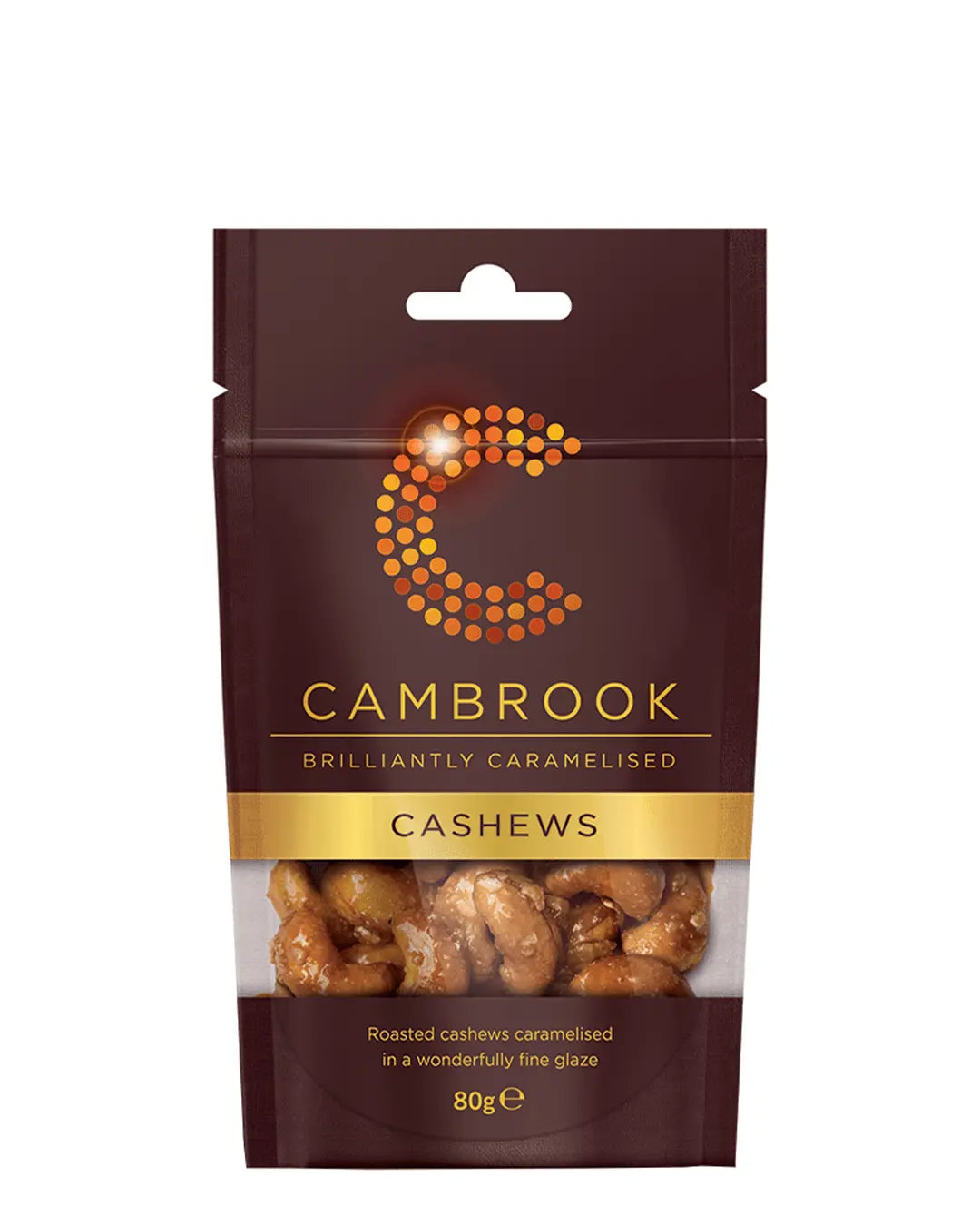Cambrook Caramelised Cashews, 45 g Snacks 5060310130205