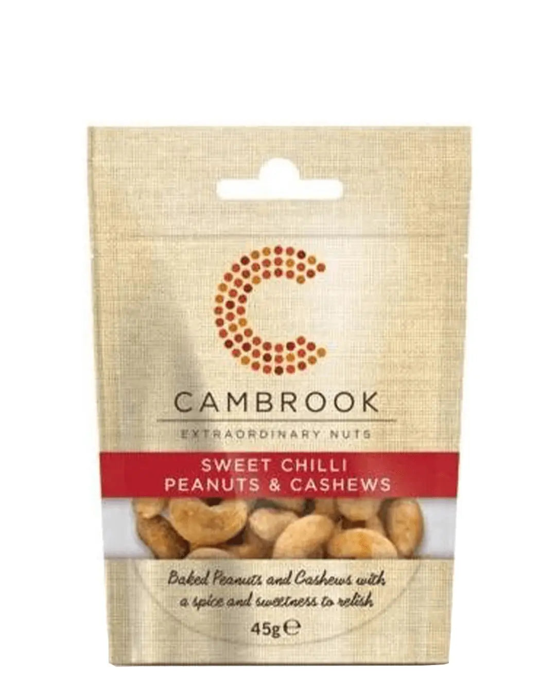 Cambrook Sweet Chilli Peanuts & Cashews, 45 g Snacks