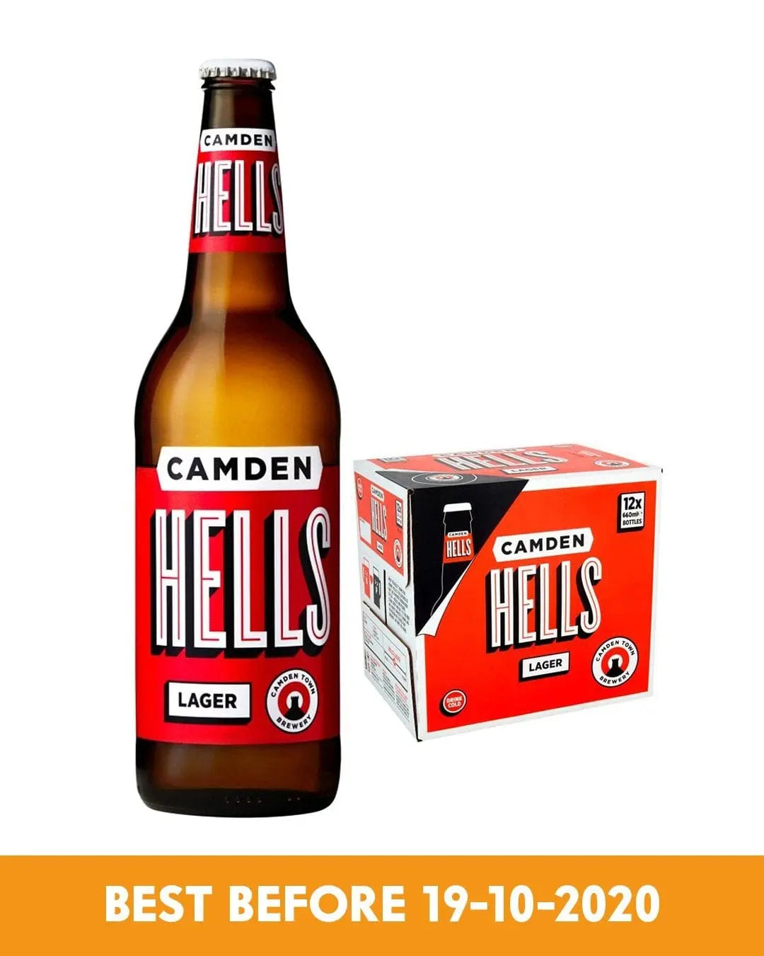 Camden Town Brewery Hells Lager Bottle, 1 x 660 ml Beer