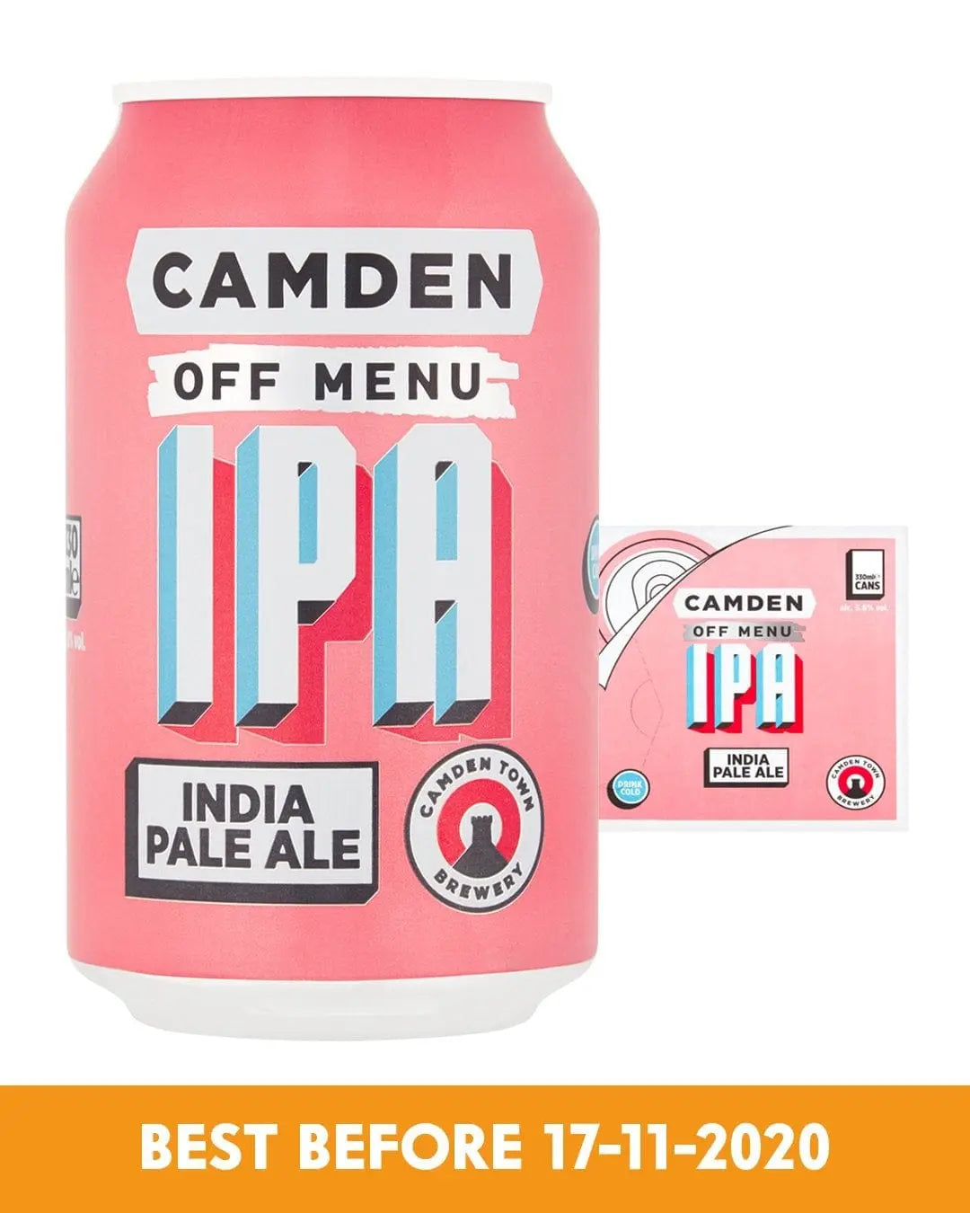 Camden Town Brewery Off Menu IPA Lager Can, 1 x 330 ml Beer