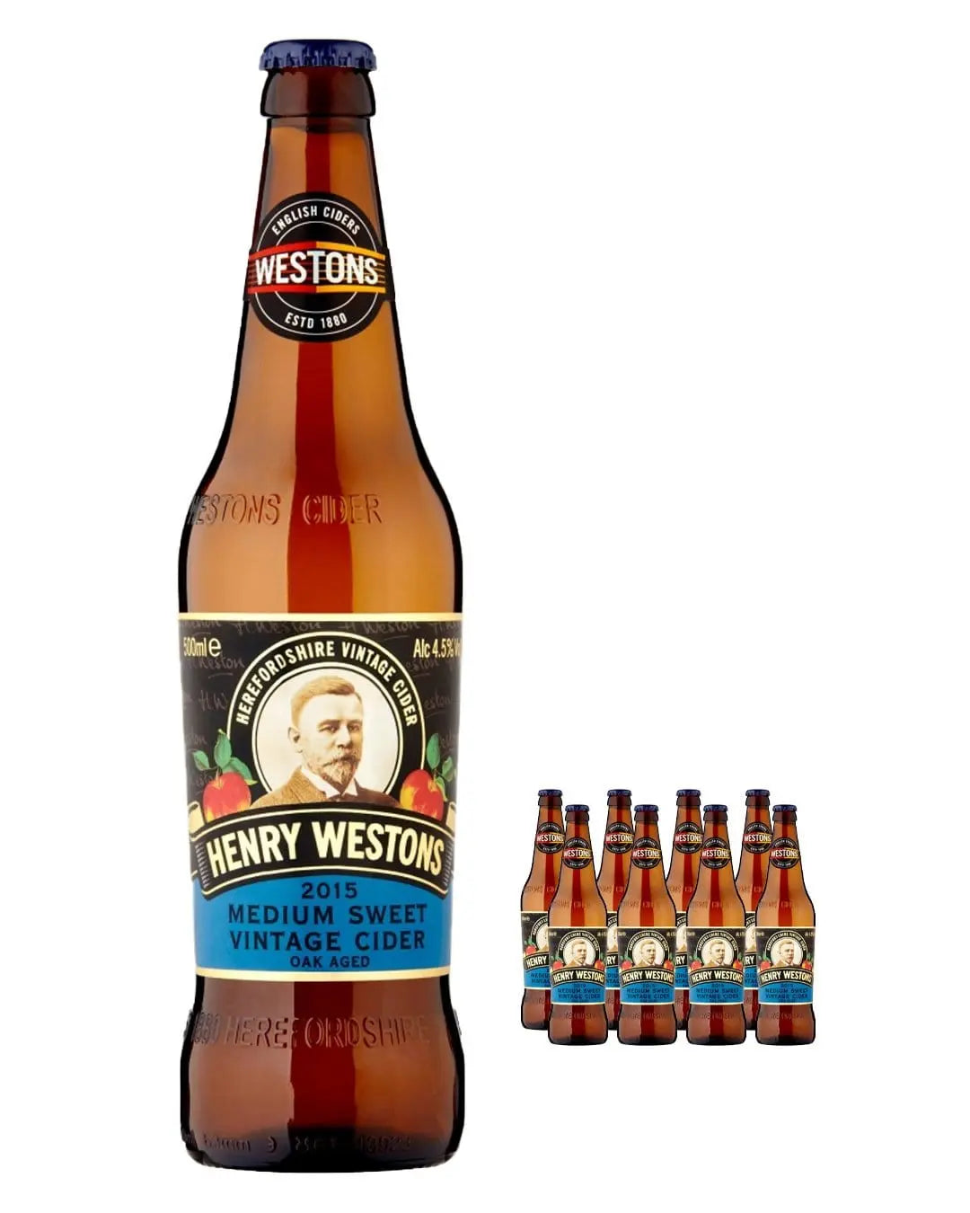 Henry Westons Oak Medium Dry Cider Multipack, 8 x 500 ml Cider 5014201701777