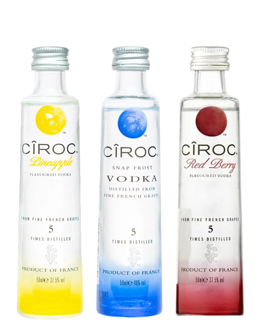 Ciroc Vodka, 3 x 5 cl Trio Miniature Pack Spirit Miniatures 5010103938389