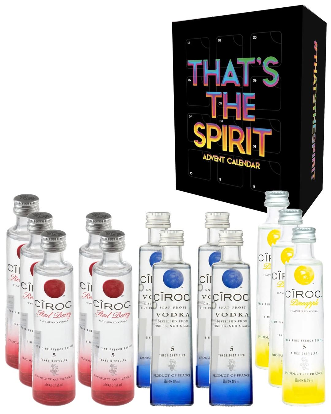 Ciroc Vodka Advent Calendar, 12 x 5 cl spirit-miniatures