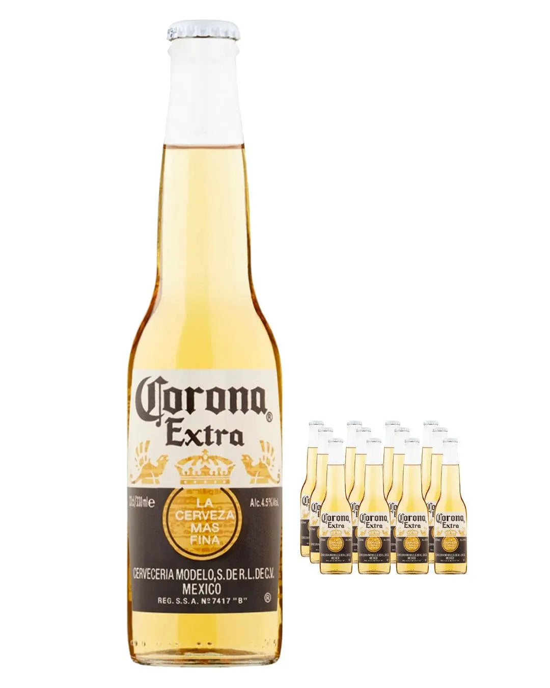Corona Extra Lager Beer Bottle Multipack, 12 x 330 ml Beer