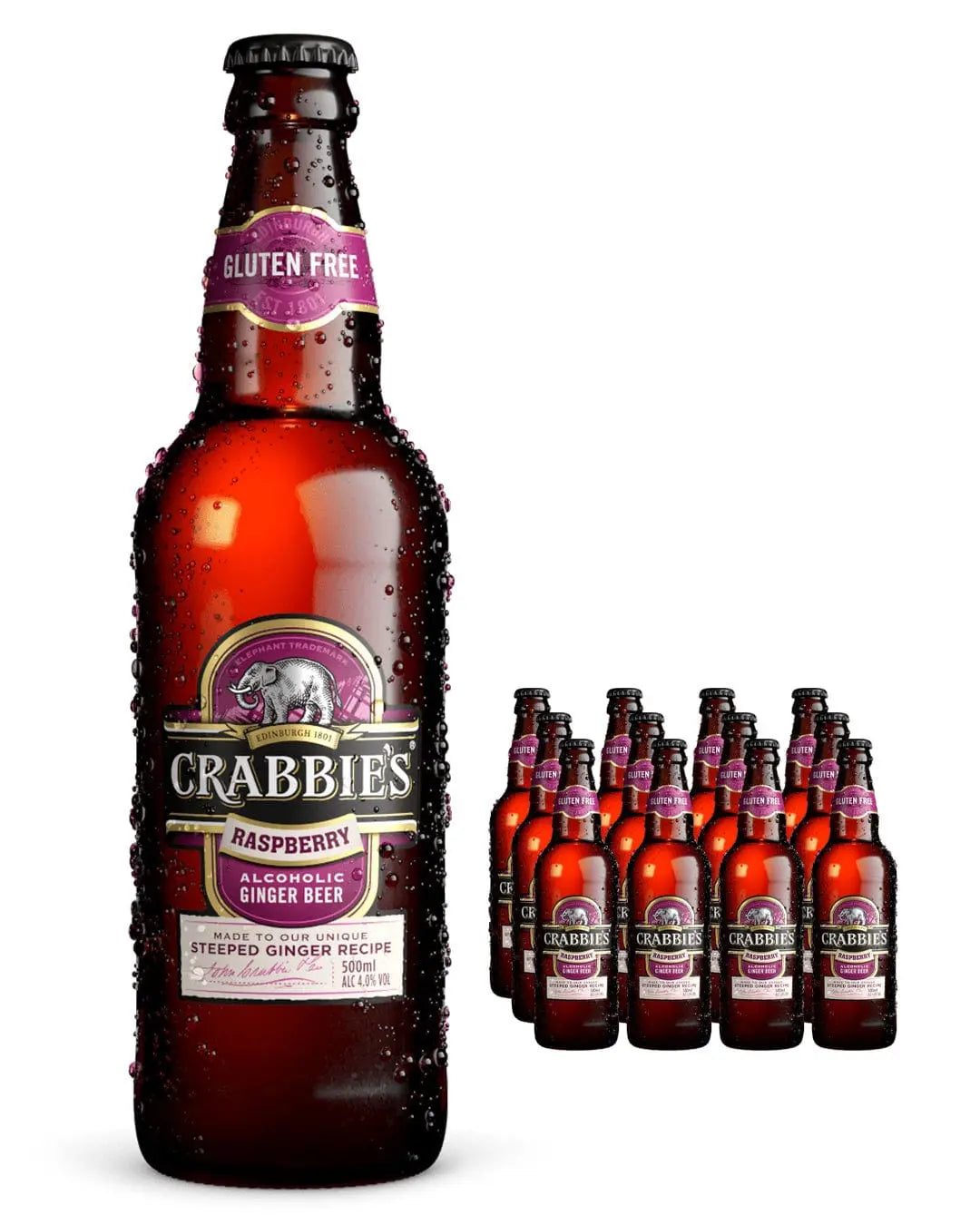 Crabbie's Raspberry Ginger Beer Multipack, 12 x 500 ml Beer 5011166030935