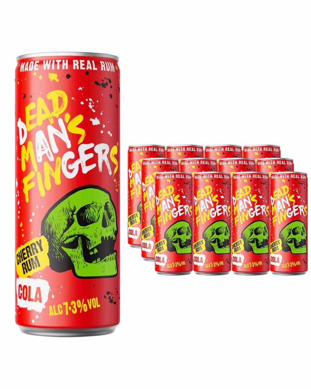 Dead Man’s Fingers Cherry Rum with Cola Multipack, 12 x 250 ml Ready To Drink
